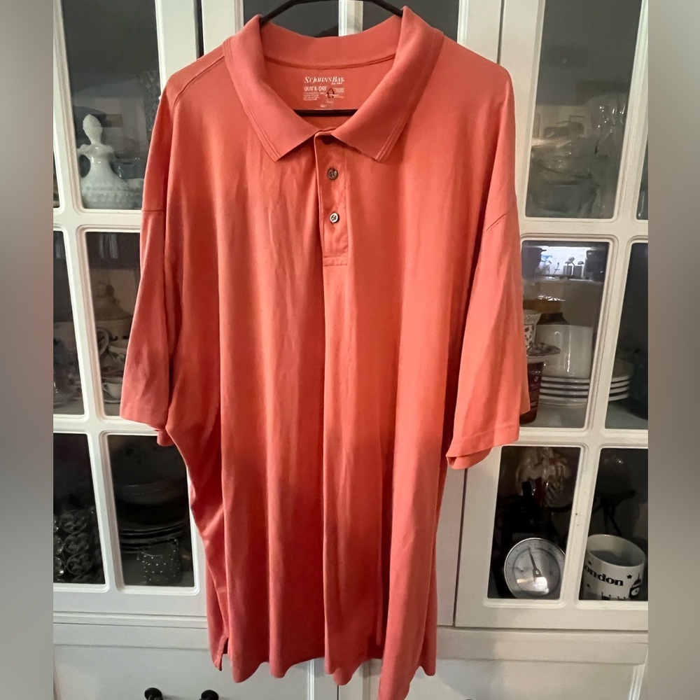 St Johns Bay Polo Shirt Mens 4XLT Tall Quick-Dri Golf Casual Short Sleeve